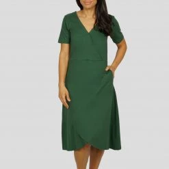 Brothers Knit Garments Mushroom Green Grace Dress