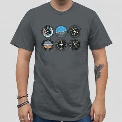 Stretch Garments Airplane Dials Unisex Adults T-shirt