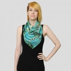 Kustomyze Ideas Pvt Ltd Accessories Almond Blossoms Silk Scarf 10 Kustomyze Ideas Pvt Ltd Accessories Almond Blossoms Silk Scarf