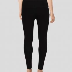 Stretch Garments Black Adults Athletic Fit Leggings With Pockets