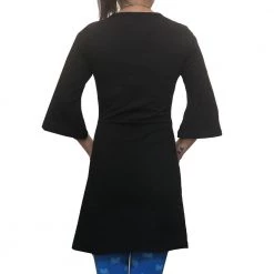 Svaha Apparel Shop By Interest Black Bell Sleeve Curie Tunic With Pockets