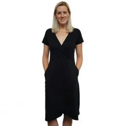 Svaha Apparel Grace Faux Wrap Dress With Pockets Shop By Interest
