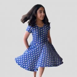 Brothers Knit Garments Blueberry Pi Kids Twirl Dress [FINAL SALE]