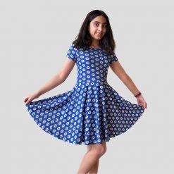 Brothers Knit Garments Blueberry Pi Kids Twirl Dress [FINAL SALE]