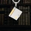 Yiwu PK Accessories Co., Ltd. Book Pendant Stainless Steel Necklace
