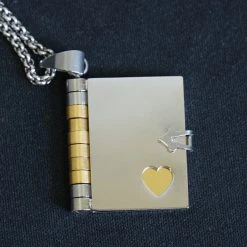 Yiwu PK Accessories Co., Ltd. Book Pendant Stainless Steel Necklace