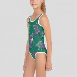 Svaha Apparel Ceratopsids Custom All-Over Print Kids Swimsuit