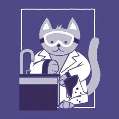 Brothers Knit Garments Chemistry Cat Unisex Adults T-shirt