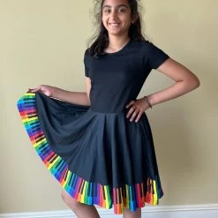 Brothers Knit Garments Chromatic Scales Kids Twirl Dress