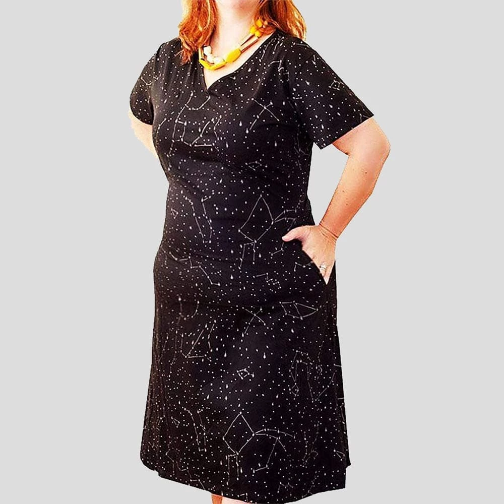 Brothers Knit Garments Adults Constellations Glow-in-the-Dark Katherine Dress 1 Brothers Knit Garments Adults Constellations Glow-in-the-Dark Katherine Dress