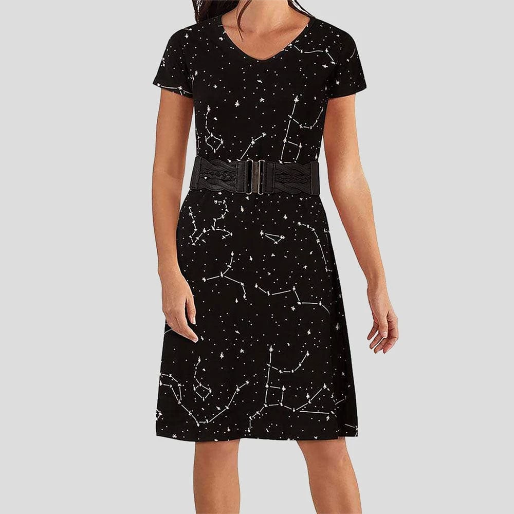 Brothers Knit Garments Adults Constellations Glow-in-the-Dark Katherine Dress 3 Brothers Knit Garments Adults Constellations Glow-in-the-Dark Katherine Dress