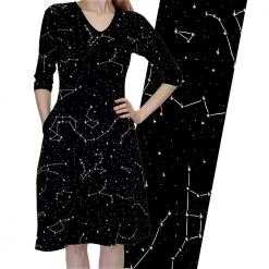 Brothers Knit Garments Shop By Interest Constellations Glow-in-the-dark 3/4th Sleeve Katherine Dress