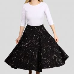 Brothers Knit Garments Constellations Glow-in-the-dark Twirl Skirt Adults