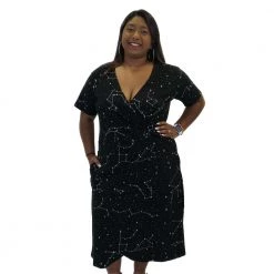 Brothers Knit Garments Constellations Glow-in-the-dark Faux Wrap Grace Dress 15 Brothers Knit Garments Constellations Glow-in-the-dark Faux Wrap Grace Dress