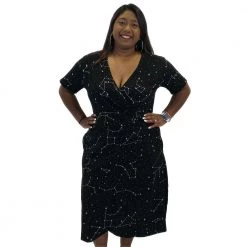 Brothers Knit Garments Constellations Glow-in-the-dark Faux Wrap Grace Dress 14 Brothers Knit Garments Constellations Glow-in-the-dark Faux Wrap Grace Dress
