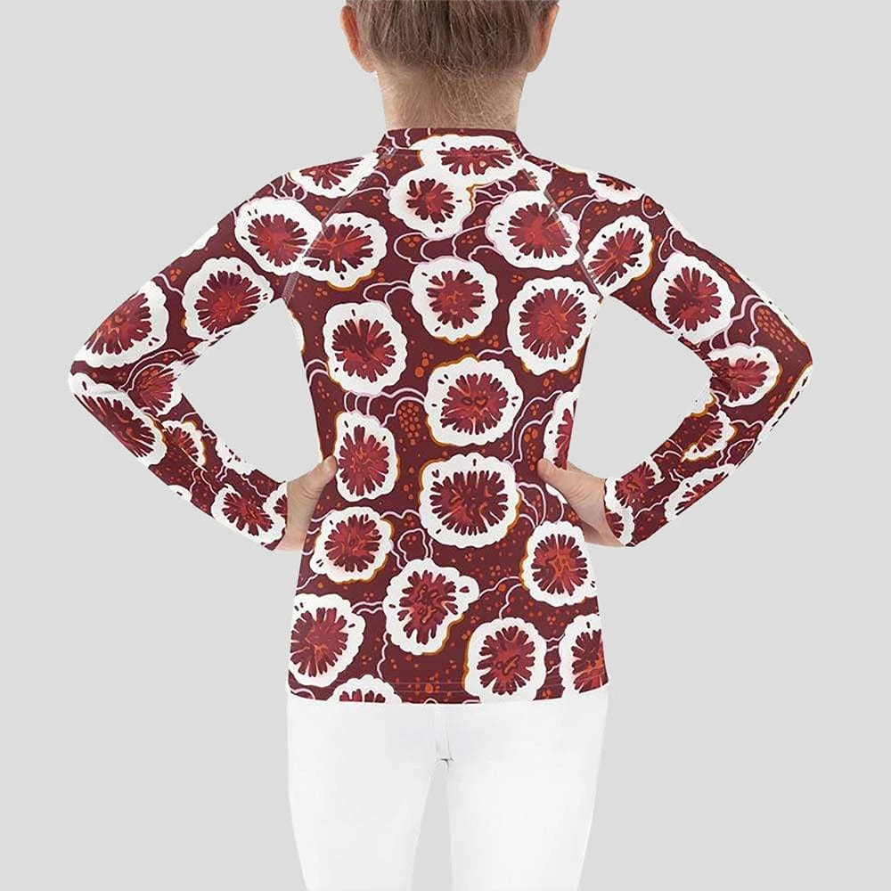 Svaha Apparel Kids & Babies Coral Cross Section Custom Kids Rash Guard 2 Svaha Apparel Kids & Babies Coral Cross Section Custom Kids Rash Guard