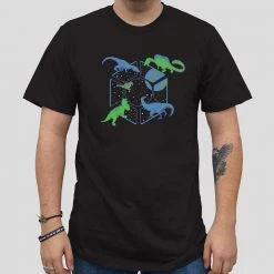 Brothers Knit Garments Dinos In Space Glow-in-the-Dark Unisex Adults T-shirt