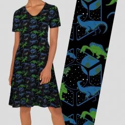 Brothers Knit Garments Dinos In Space Glow-in-the-Dark Katherine Dress