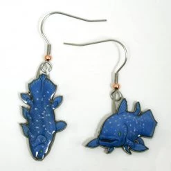 Jabebo Coelacanth Fish Earrings Accessories
