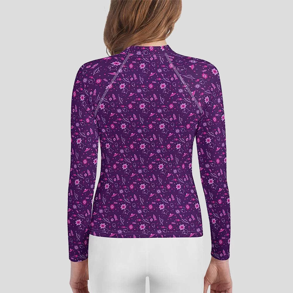 Svaha Apparel Kids & Babies Floral Galactic Custom Youth Rash Guard 2 Svaha Apparel Kids & Babies Floral Galactic Custom Youth Rash Guard