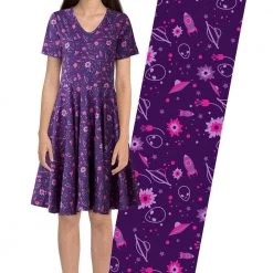 Brothers Knit Garments Shop By Interest Floral Galactic Rachel Dress