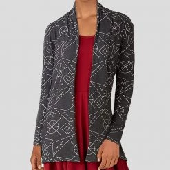 Brothers Knit Garments Adults Geometry Burnout Cardigan