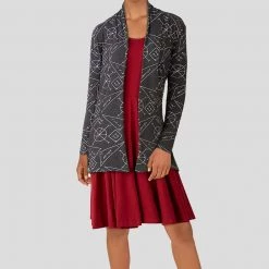 Brothers Knit Garments Adults Geometry Burnout Cardigan