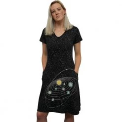 Brothers Knit Garments Retro Solar System Glow-in-the-Dark Rosalind Dress
