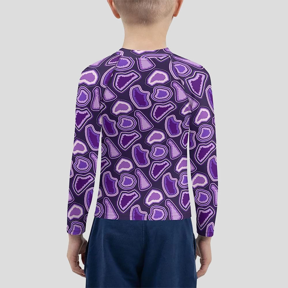 Svaha Apparel Geode Kids Custom Rash Guard 2 Svaha Apparel Geode Kids Custom Rash Guard