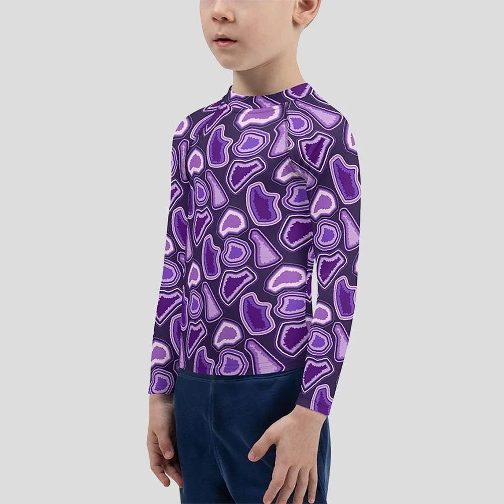 Svaha Apparel Geode Kids Custom Rash Guard 3 Svaha Apparel Geode Kids Custom Rash Guard