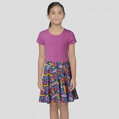 Brothers Knit Garments Geometry Instruments Kids Twirl Dress [FINAL SALE]