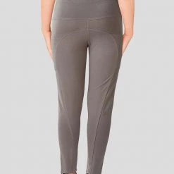 Stretch Garments Granite Grey Adults Athletic Fit Leggings With Pockets
