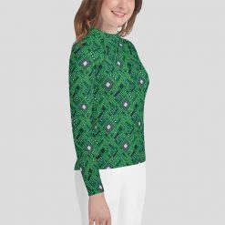 Svaha Apparel Green Circuit Board Custom Youth Rash Guard