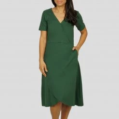 Svaha Apparel Shop By Interest Green Wrap Dress Sample - XS