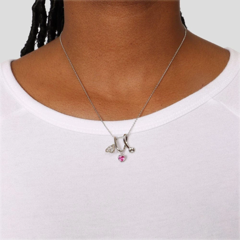 Haifeng YaFeiNi Jewelry Co.,Ltd Heart Stethoscope Sterling Silver Necklace Accessories 2 Haifeng YaFeiNi Jewelry Co.,Ltd Heart Stethoscope Sterling Silver Necklace Accessories