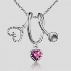Haifeng YaFeiNi Jewelry Co.,Ltd Heart Stethoscope Sterling Silver Necklace Accessories