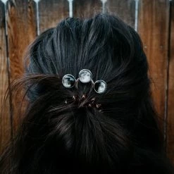 Yugen Tribe Accessories Moon Phase Trio Hair Pin