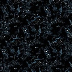 Brothers Knit Garments Illustrated Constellations Glow-in-the-dark Faux Wrap Grace Dress Shop By Interest