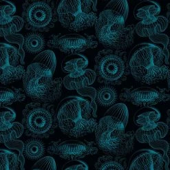 Brothers Knit Garments Jellyfish Glow-in-the-Dark Adults Leggings With Pockets