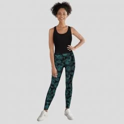 Brothers Knit Garments Jellyfish Glow-in-the-Dark Adults Leggings With Pockets