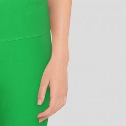 Stretch Garments Light Green Adults Athletic Fit Leggings With Pockets [FINAL SALE]