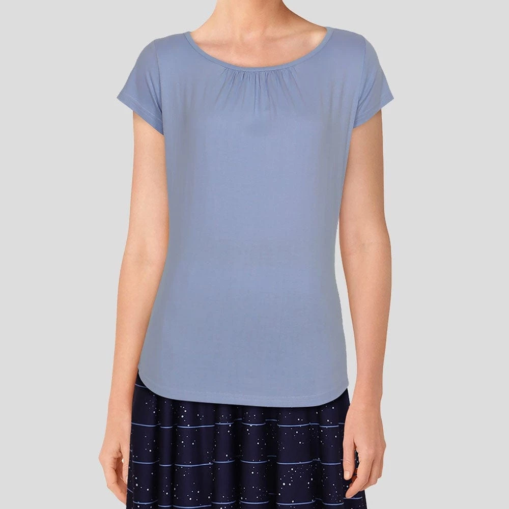 Brothers Knit Garments Adults Soft Periwinkle Ida Top 1 Brothers Knit Garments Adults Soft Periwinkle Ida Top