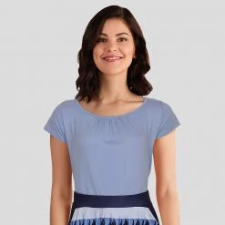 Brothers Knit Garments Adults Soft Periwinkle Ida Top