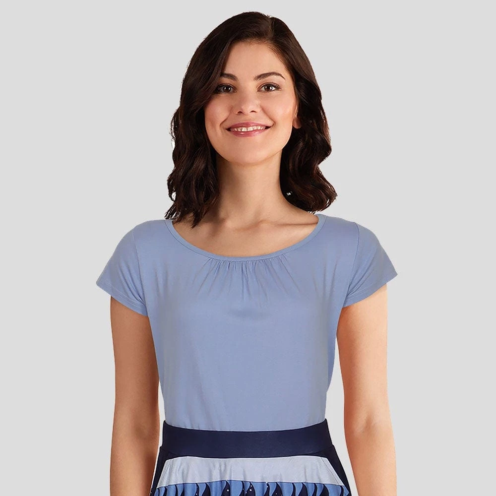 Brothers Knit Garments Adults Soft Periwinkle Ida Top 2 Brothers Knit Garments Adults Soft Periwinkle Ida Top