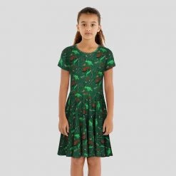 Brothers Knit Garments Lizards Kids Twirl Dress