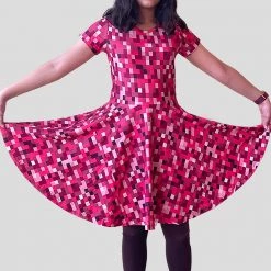 Brothers Knit Garments Kids & Babies Love You To “Bits” Kids Twirl Dress