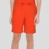 Stretch Garments Mandarin Red Kids Shorts With Pockets [FINAL SALE]