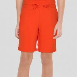 Stretch Garments Mandarin Red Kids Shorts With Pockets [FINAL SALE]