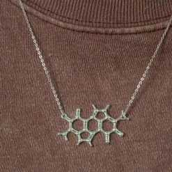 Molecular Motifs Melanin Molecule Sterling Silver Necklace