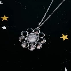Yugen Tribe Moon Phase Halo Pendant Necklace